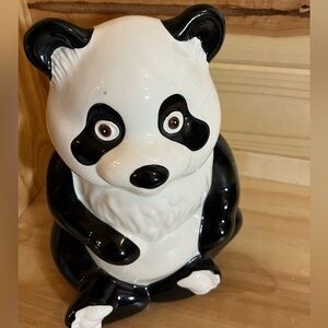 🍪 Vintage Metlox Panda Cookie Jar with Lid